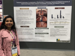 Dr. Bindiya Shah Easton Hospital presenting on the effectiveness of the TIF 2.0 procedure in improving both typical and atypical symptoms of GERD at DDW 2019